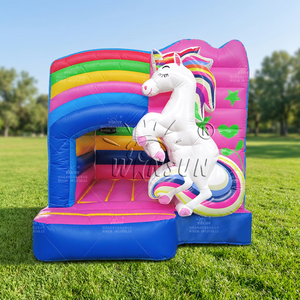 WINSUN Unicorn <b>Inflatable</b> Bounce <b>House</b> PVC Waterproof Fireproof Commercial Grade Kids Party Amusement Park Custom Logo Fun - Product Image 2