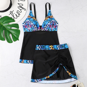 Traje de Baño Bikini de Dos Piezas con Estampado de Leopardo y Tela Cosida, Estilo Halter, para Mujer - Product Image 2