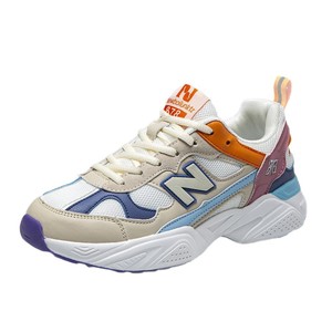 Модная обувь унисекс для пап на толстой подошве для весны и осени, Классические сетчатые кеды с N-логотипом, Стильные повседневные 878 кроссовки для прогулок - Product Image 1