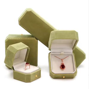 Wholesale Square Bangle Jewelry Packaging Set <b>Box</b> Simple Luxurious Modern <b>Ring</b> Pendant Bracelet Matcha Green Fine Gift Boxes - Product Image 5