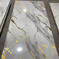 Panneau PVC 3D UV, fabrication directe, rénovation d'hôtel commercial, imperméable, ignifuge, installation rapide, plaque de marbre, projets OEM ODM