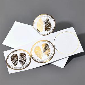 Sea Wave Hot Sale <b>Gold</b> Foil Stamped Custom Design Self-Adhesive Stickers Printing Roll Labels Sticker Holographic Sticker - Product Image 3