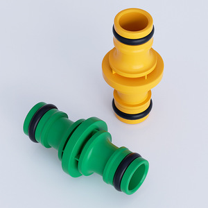 Guoma Ruixiang Double-Pass Bottle Nipple Connector Plastic 2 Port Threaded Yellow Green Water Gun Accessory - Product Image 2