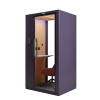 Cabine d'étude confortable, cabine de travail modulaire, éclairage LED, faible bruit, montage facile, pour école, bureau, salon, aéroport, mobile