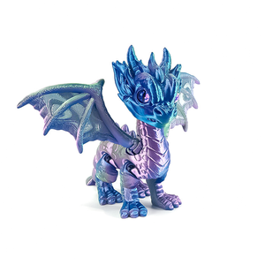 Mô hình đồ chơi xe hơi bằng kính, cánh đuôi rồng phương Tây dễ thương in <span class=keywords><strong>3D</strong></span>, khớp nối có thể thu vào và di chuyển được, dành cho trẻ em và phụ nữ mang thai - Product Image 4