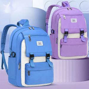 <span class=keywords><strong>Cartable</strong></span> pour garçons Sac à dos pour élèves Nouvelle mode Réduction de la charge Protection contre les crêtes Sac à dos étanche pour femmes Ultra léger Transportant Déco pour filles - Product Image 1