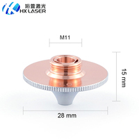 Buse de découpe laser de précision en cuivre HXLASER D28 M11 H15MM, buse double couche pour laser à fibre, pointe de découpe, pièces d'équipement laser