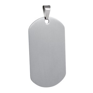 Placa de Identificación Militar de Aluminio para Perros, 29x53 mm, Estilo Militar - Product Image 1