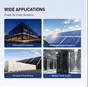 Hizenergy ES125kW-261kWh-LE Sistema de Baterías Híbridas para Red Eléctrica con Gabinete de Almacenamiento de Energía de Iones de Litio de 261kWh, Refrigeración por Aire, RS485 Industrial - Product Image 5