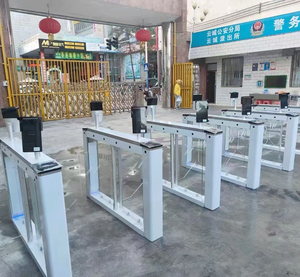 Bảo mật cao sinh trắc học tích hợp khuôn mặt/RFID/QR/mã vạch/Vân tay kiểm soát truy cập thông minh dual-cửa Swing rào cản turnstile - Product Image 5