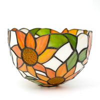 Abat-jour tournesol 8 pouces remplacement seulement Tiffany vitrail abat-jour rétro lampe florale pour suspension lampadaires