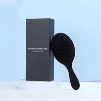 Brosse à cheveux démêlante à coussin d'air et poils de sanglier pour femme, marque privée d'usine, avec emballage en sac de coton, vente en gros