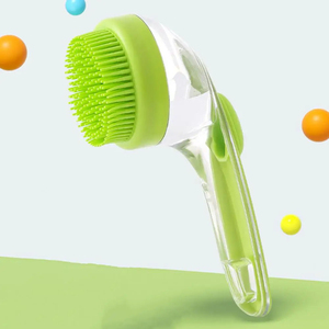 Soft Silicone Pet <b>Bathing</b> Brush Long Handle Cat and <b>Dog</b> Grooming Comb PP Material Pet Cleaning Supply - Product Image 4