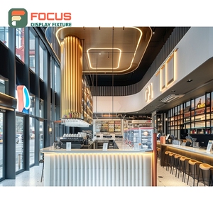 Freestanding Coffee Display <b>Rack</b> Bean Bag Shelf Oak Grain Cafe Product Display <b>Rack</b> - Product Image 3