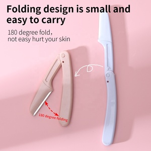 Новая цветная Складная Макро 3 шт. косметический триммер для бровей Набор бритв для бровей - Product Image 3