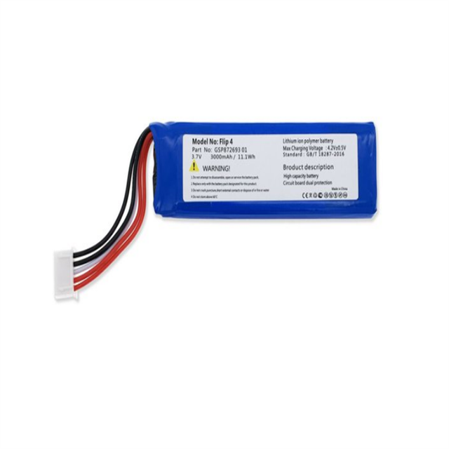 RHINO POWER FACTORY PRICE Hot Selling Real Capacity GSP872693 01 3000mah 3.7V Rechargeable Battery for Flip 4 Flip4 Speaker