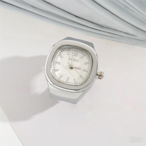 Nueva Tendencia de Moda: Reloj de Anillo Cuadrado con Pantalla de Hora, Elegante Joyería Unisex para Amantes de la Moda Moderna - Product Image 6
