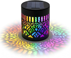 <b>Solar</b> Sunflower Projection Light Outdoor Waterproof Wall Mount Colorful Shadow Pattern Decor <b>Lamp</b> for Patio Fence Garden - Product Image 1