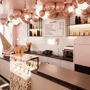 Boulangerie d'énormes arceaux : comptoir ouvert, présentoirs à plusieurs niveaux et intégration avec LED - Product Image 3