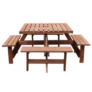 ชุดโต๊ะเก้าอี้ปิกนิกไม้สำหรับสวนกลางแจ้ง 8 ที่นั่ง รุ่นใหม่ล่าสุด - Product Image 1