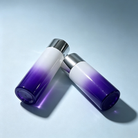 Flacon cosmétique rond en plastique PET vide de 120 ml à 300 ml avec couvercle en PP et pulvérisateur à pompe pour lotion, shampoing, crème pour les yeux