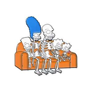 Divertente Spilla da Bavero I <span class=keywords><strong>Simpson</strong></span> sul Divano, Spilla Anime in Smalto Morbido, Ingrosso per Borse e Vestiti - Product Image 5