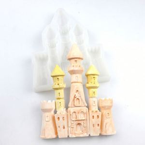 Moule en silicone en forme de château à tour unique pour décoration de pâtisserie, base de gâteau, résine OEM/ODM - Product Image 1