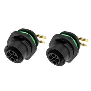 M12 гнездовой разъем для крепления на панели M12 угловой передний блокирующий разъем S-код PG9 <span class=keywords><strong>4</strong></span>-контактный разъем поставщик - Product Image 1