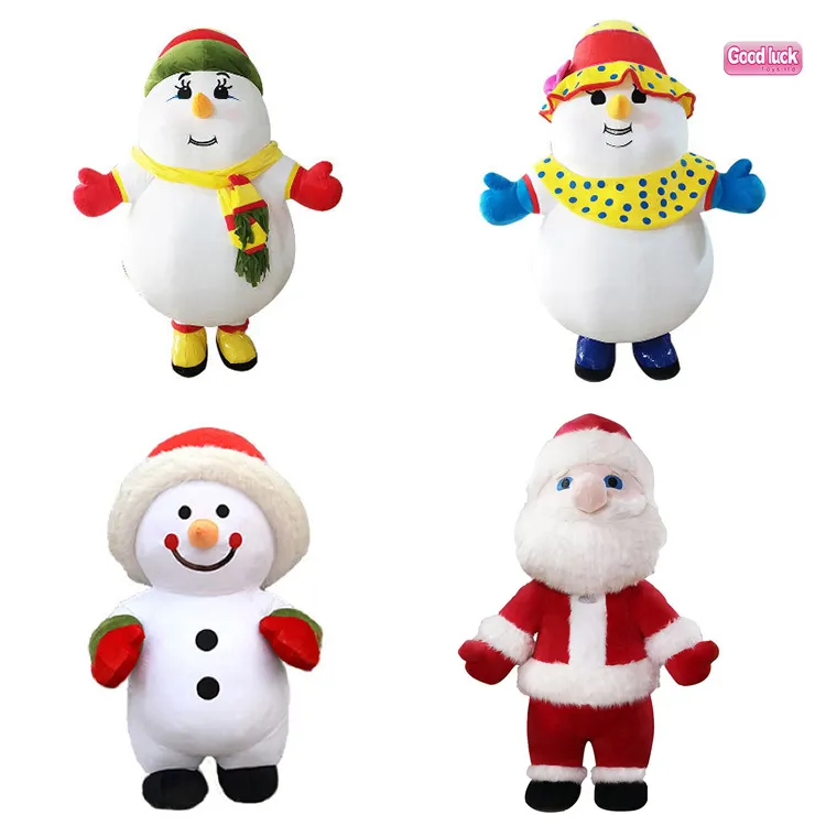 Bán Hot Mrs Claus Trang Phục Chuyên Nghiệp Phù Hợp Với Thiết Lập Fat Khoản 5Xl Vui Plush Inflatable Santa Claus Linh Vật Trang Phục Cho Người Lớn