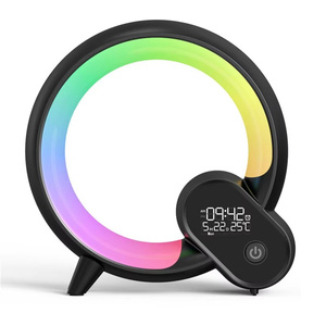 Lonvel alta calidad Original BT2301 App Control G-forma atmósfera LED noche luz BT altavoz música lámpara despertador luz inteligente - Product Image 2