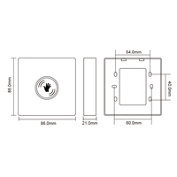Interrupteur à capteur sans contact Vians ABS DC12V 24V NO NC COM avec bouton poussoir