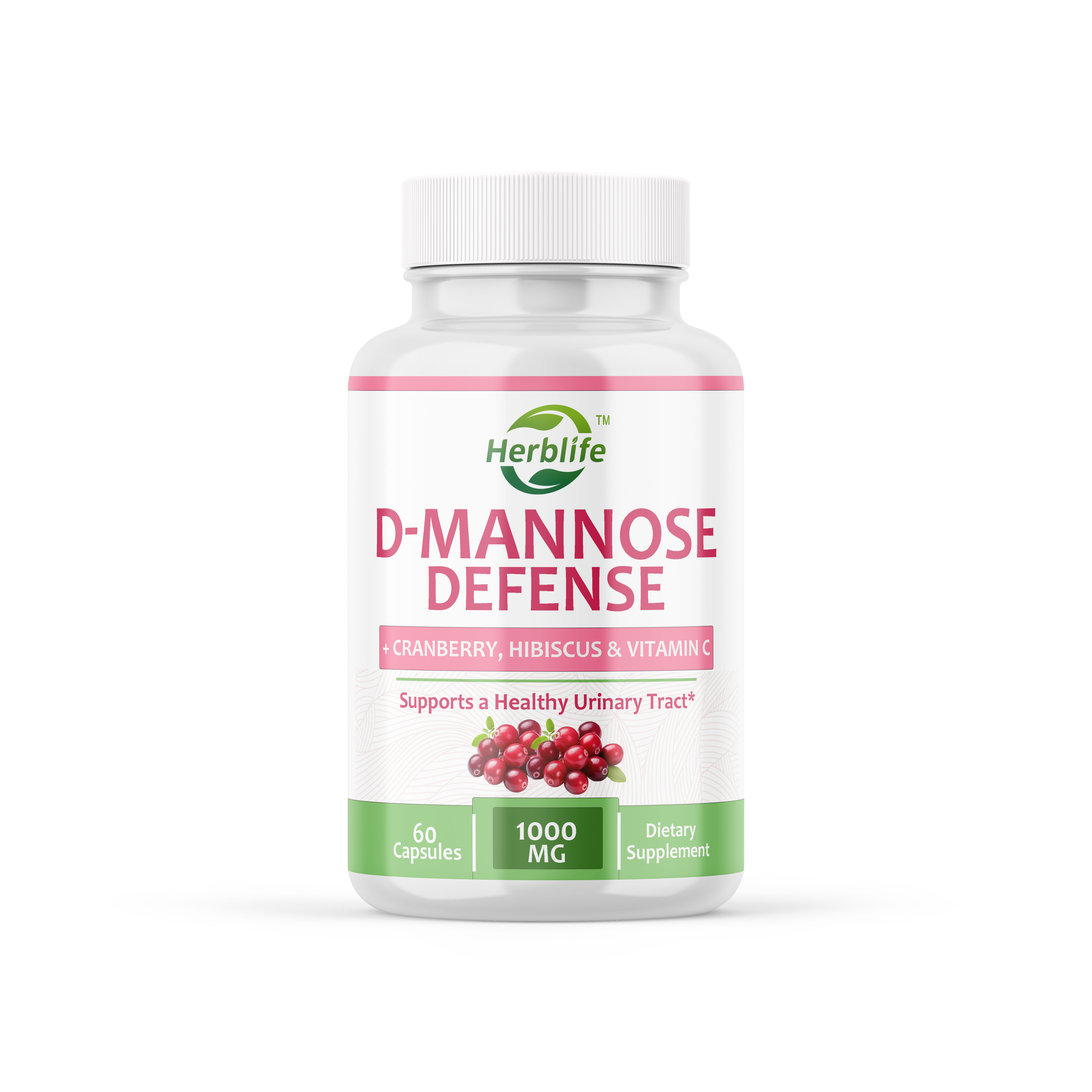 OEM ODM Private Label D-Mannose капсулы, 1000 мг с клюквой, гибискусом и VIT C, поддерживают здоровье мочевыводящих путей для женщин и мужчин