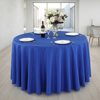 Nappe Ronde en Polyester de 120 Pouces Prête à l'Expédition en Gros, Qualité Commerciale, Infroissable, pour Location d'Événements et Restauration