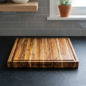 Planche à découper rectangulaire personnalisée en bois robuste BS INTERNATIONAL BS-259, écologique, style moderne, passe au lave-vaisselle, pour couper la viande - Product Image 1