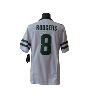 Camiseta de Fútbol Americano de los Jets con Bordado Promocional, 17 Garrett <span class=keywords><strong>Wilson</strong></span>, 8 Aaron Rodgers - Product Image 4