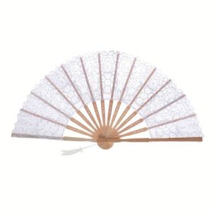 Handmade Women Classic Lace Umbrellas Wedding Ceremony Sunshade Batten Burg Lace Parasols Hand Fans - Product Image 6