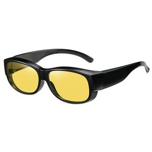 2025新しい特大処方黄色ナイトレンズ付きドライビングメガネブラックフレームTac素材サングラス - Product Image 3