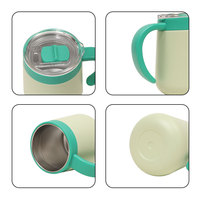 Taza de café de lujo 2026 de acero inoxidable 304 con asa, venta al por mayor, logotipo personalizado, taza de viaje con aislamiento al vacío, portátil, acabado mate, para oficina