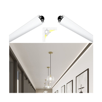 Profilé LED en aluminium ALP191 à montage en surface, 35,4x35,4 mm, petite taille, éclairage double face pour éclairage encastré