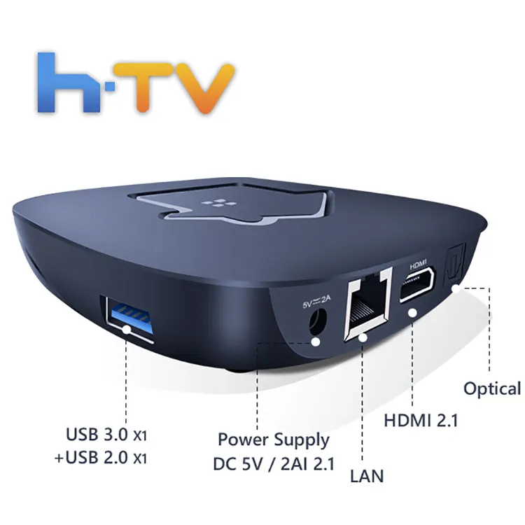 HTV H7 TV Box Android 9.0 set top box (Brasil free shipping)