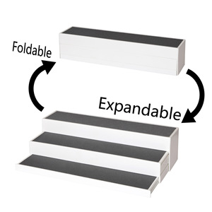Étagère à épices télescopique à trois niveaux en plastique ABS, pliable, organiseur de rangement de cuisine pour pots à épices - Product Image 5