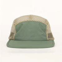 Chapeau de camp en nylon à séchage rapide 5 panneaux avec logo imprimé personnalisé, Casquette de course à pied légère et imperméable pour l'extérieur