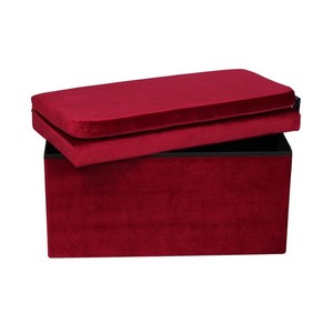 Bailey personnalisé meilleur qualité mode luxe velours pliant stockage <span class=keywords><strong>dossier</strong></span> banc ottoman - Product Image 3