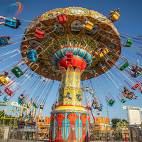 Manège de Fête Foraine : Chaise Volante pour Enfants et Adultes, Idéal pour Parcs d'Attractions Extérieurs et Carnavals
