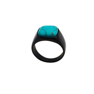 Geometric Multi Color Gemstone <b>Titanium</b> Steel <b>Ring</b> Unisex Fashion Jewelry Gift Bezel Setting - Product Image 5