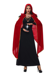 Capa de Vampiro para Adultos, Estilo Europeo y Americano, Color Negro y Rojo Oscuro, Disfraz Gótico de Halloween, Bruja Vampiro - Product Image 3