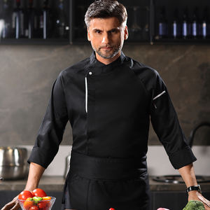 Brandwerend Koksjack Met Logo Keuken Koken Waterdichte Werkkleding Uniform Hotel Restaurant <span class=keywords><strong>Chef</strong></span> Jas Maat S - Product Image 6