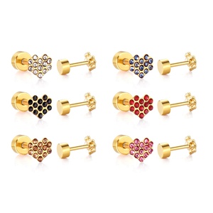 Fashion Jewelry <b>Earring</b> Stainless Steel Popular <b>Screw</b> <b>Back</b> Stud <b>Earrings</b> for Unisex - Product Image 1
