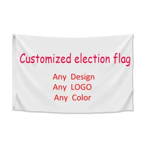 Professionelle Sublimations-Digitaldruck doppelseitige Fahnen für Mexiko Außen-Werbekampagne individuelle Wahlflaggen