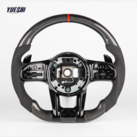 Volant personnalisé en suède noir et fibre de carbone pour Mercedes-Benz Classe C, Classe E, Classe S, GLC, GLE, GLS, prêt à l'emploi